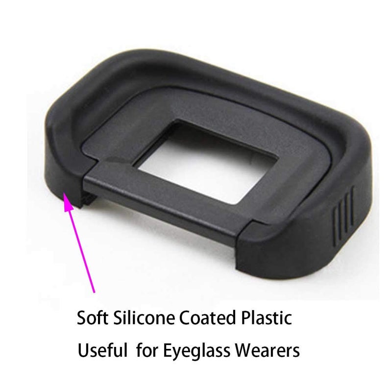 ULBTER EB Eyepiece Eyecup Eye Cup for Canon EOS 90D/80D/70D/60D/50D/40D/20D/5D Mark II/5D Mark I/6D Mark II/6D Mark I (2-Pack), ULBTER viewfinder Eyecup with Hot Shoe Cover - Image 2